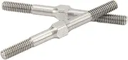 POENVFPO RC Turnbuckle 48mm M4 Steel Wear Resistant RC Turnbuckle Tie Rod for ARRMA Granite, Big Rock, Typhoon, Senton 3S Brushless, Brushed Series 1/10 Cars, Silver, 2pcs/Set