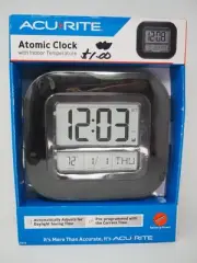 Acu-rite Atomic Clock w/ Time, Date, Day of Week, Temperature