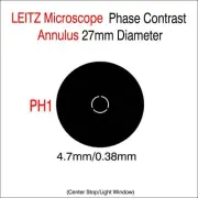 27mm Phase Contrast PH1 Ring for Leitz Microscope Retrofit Compatible