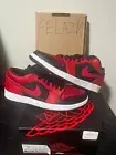 Nike Air Jordan 1 Retro Low Bred Red Sneakers 553558-001 Men's SZ 7.5