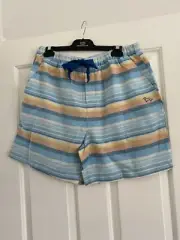 Peter Alexander Mens Linen Pyjama Shorts Large