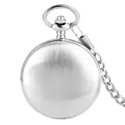 Classic Silver Pocket Watch Smooth Hand-winding Mechanical Double Hunter Watches