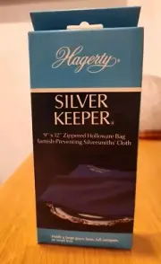 New Silver Keeper 9 X 12 Zippered Hagerty Holloware Bag Blue Tarnish Prevention