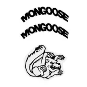 Mongoose - Mid school Stem cap and threadless cap decals BLACK decal - old schoo