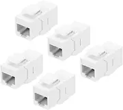 uxcell 5 Pack Cat 6A Ethernet Coupler, RJ45 Cat6A Coupler Jacks Female to Female Ethernet Adapter, White