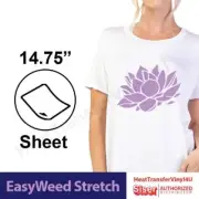 Siser EasyWeed Stretch Iron On HTV For T-Shirts 15" x 12" Sheet Vinyl