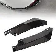 idain 2Pcs Car Universal Rear Bumper Lip Diffuser Splitter Canard Protector Universal Front Bumper Lip Body Kit Front Bumper Side Skirt Spoiler Splitter (Black)