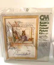 Columbia Minerva Beatrix Potter Crewel Kit Tale of Peter Rabbit Friendship 7805