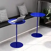 Round Coffee Meeting Table Pub Table 50cm/ 62cm/ 72cm Tall Cocktail Bistro Table Kitchen Dining Table, Modern Décor Sofa End Table, Negotiation Side Table(48x72cm)