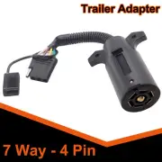 7-Way to 4-Way Flat Blade Truck RV Trailer Wiring Adapter Connector Plug 7/4 Pin