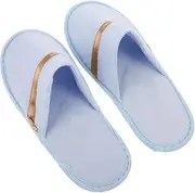 FRCOLOR 1 Pair Anti-slip Fleece Slippers Men's House Shoes Soft Comfortable for Home Guest Hotel Use
