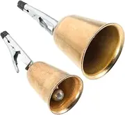 2pcs Fishing Bell Bait Alarms Fishing Rod Bells Bite Alarms Fishing Alarm for Fishing Alarm Bell Fishing Rod Accessories Fishing Alarms Fishing Alarming Bells Metal Golden