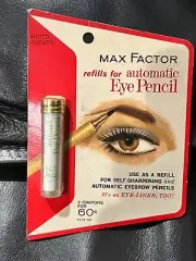 VINTAGE MAX FACTOR HOLLYWOOD AUTOMATIC REFILLS EYE PENCIL MUTED AUBURN NEW