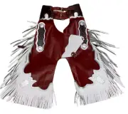 Child size Jerry Beagley's Burgundy white silver MUTTIN BUSTIN CHAPS Adjustable