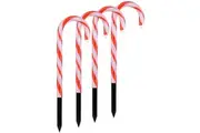 Candy Cane LED Light Set 4 Red & White