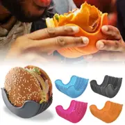 Retractable Burger Holder Silicone Reusable Burger Hamburger Holder Box ZQ