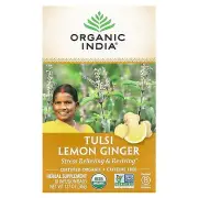 Tulsi Tea, Lemon Ginger, Caffeine-Free, 18 Infusion Bags, 1.27 oz (36 g)