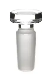 Stopper - Flat Head, Solid Cone, Borosilicate Glass, Size 10/19 - Eisco Labs