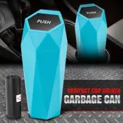 1/2L Cup Holder Rubbush Can Garbage Bin w/ Removable Lid Sky Blue+15 Trash Bags