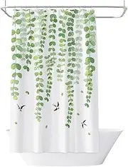 Long Bath Curtain with Shower Curtain Mould Proof Resistant Waterproof 3D Home Decor Curtain Digital Printing Fresh Beautiful Bathroom Curtain PVC Free Shower Curtain (Size : 240X2