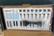 NEW Worlde Tuna Mini White Portable 25 Key MIDI Keyboard Controller