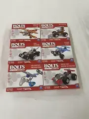 Bolts from The Makers of Meccano Set of 6 Building Erector Sets Race Car, Car,