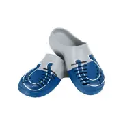 FOCO NFL Men's Indianapolis Colts 2023 Colorblock Big Logo Clogs