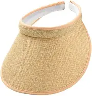 [STKARCV] 2PCS Summer Sun Hat Portable Wide Brim Beach Hats Outdoor Traveling Foldable Visor Hat Multi-Function Straw Suncap