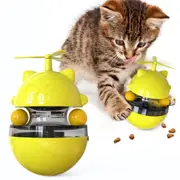 Portable Cat Whirlwind Tumbler With Food Dispenser Yellow