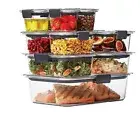 22-Pc Home Kitchen Tritan Food Meal Storage Container Organizer w/ Lid Set Clear