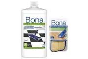 Bona Stone Tile & Laminate Floor Polish w Microfibre Applicator Pad for Mop