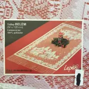 Vintage Off White LEART Brazil Fringed Table Runner, Belem, Lepex, Christmas NOS