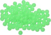 uxcell Fishing Beads Glow Soft Plastic Fishing Bait Eggs Lure Rigs Accessories, 4 mm Fit for Saltwater Freshwater - Round (500 Pack, Green)