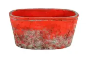 Maine and Crawford Sersi 28cm Antiqued Cement Pot Planter Home Decor Terracotta
