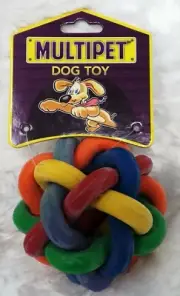 MULTIPET Nobbly Wobbly Knotted Rubber Dog Toy (NEW)