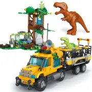 591 pcs Dinosaur Escape Building Toy - Dinosaur Building Block Set for Kids 6+