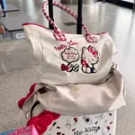 單肩包HELLOKITTY 出差短途旅行袋 女大容量凱蒂貓 高顏值拉桿箱旅行包 可愛卡通休閒背包 大學生書包