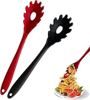 Silicone Pasta Fork, 2Pcs Spaghetti Server, Food Grade, High Heat Resistant Up to 480F