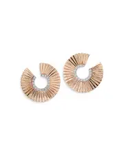Walters Faith 18K Rose Gold Diamond Clive Spiral Hoop Earrings