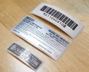 Nintendo GAME BOY POCKET MGB-001 MAINTENANCE,BAR CODE,CONSOLE 3 LABEL BUNDLE SET
