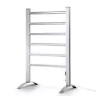 Devanti Electric Heated Towel Rail Rails Warmer Rack Aluminium 6 Bars