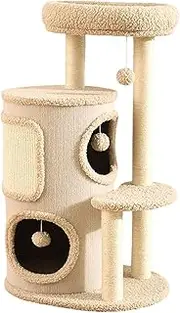 Cat Tree Climbing Frame Furniture Protector Stylish Activity Center Multi Layer Pet Supplies Hideaway Hut Scratching Post