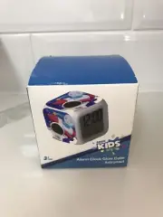 Laser Kids Digital Alarm Clock Glow Cube Astronaut Novelty Bedroom Decor Blue