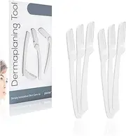 Dermaplaning Tool (6 Count) – Easy to Use Dermaplane Razor for Face – Facial Hair Removal for Women – Blade for Eyebrows and Peach Fuzz – Face Shavers for Women Help Exfoliate and Smooth the Skin
