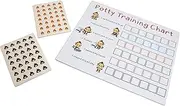 Potty Training Sticker Chart Reward- Monkey Design for Toddler Girls and Boys, Toilet Seat Motivational Weekly Progress Gift with 50 Poop Pee Sticker Sheets for Children