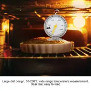 Stainless Steel Large Dial Oven Thermometer With Hook Kitchen Cooking NEY HG