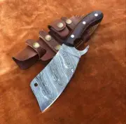 Hand Made Damascus Outdoor Cleaver