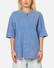 [G-Star] G-star Acid Wash Boxy T-shirt Blue - Size M M Blue