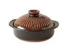 Ginpo Chrysanthemum Donabe Pot No. 6 with American glaze [Pot cooki From Japan