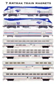 Amtrak Superliner 7 magnets by Andy Fletcher